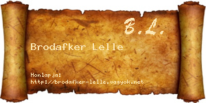 Brodafker Lelle névjegykártya